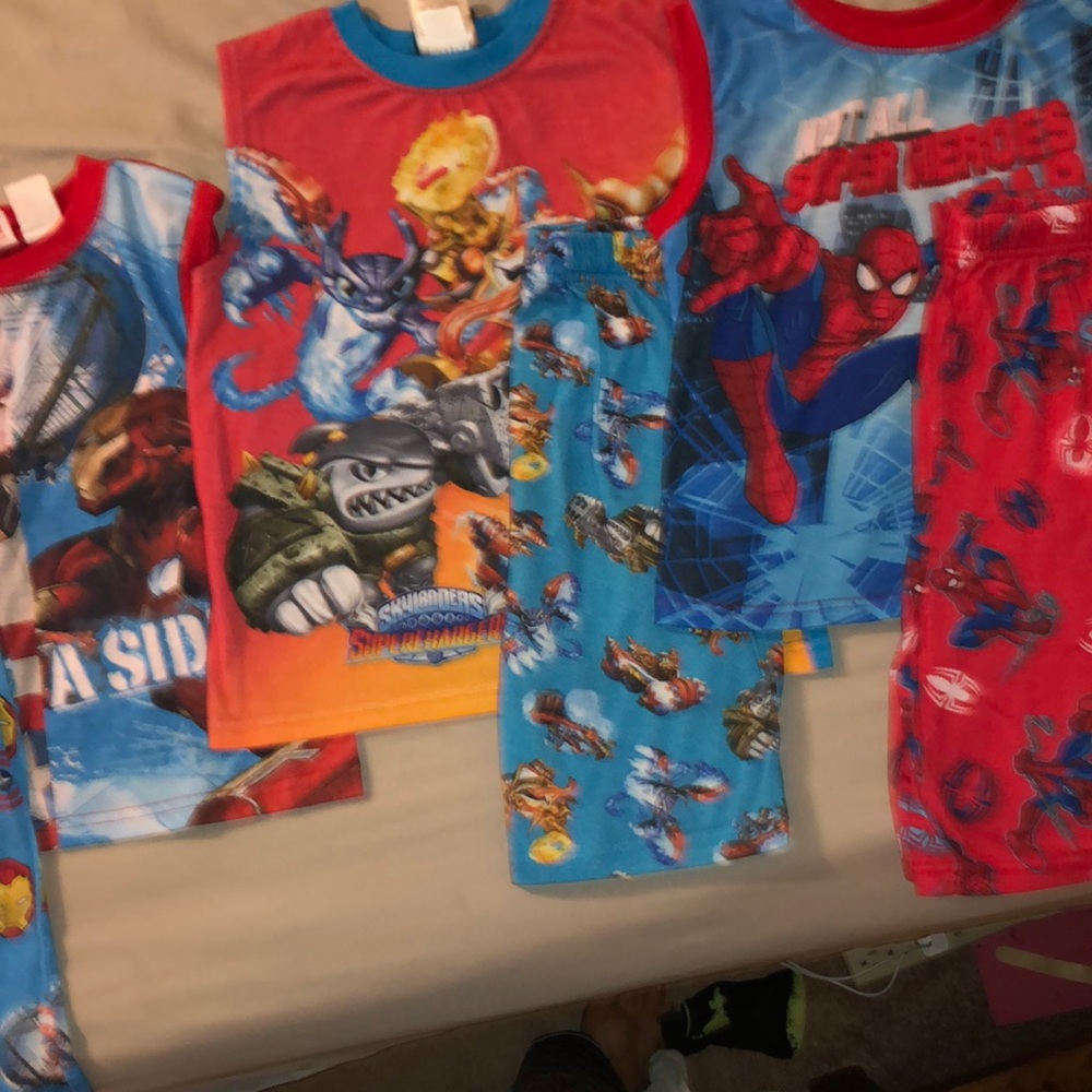 3 pair (6 pieces) boys summer pajamas